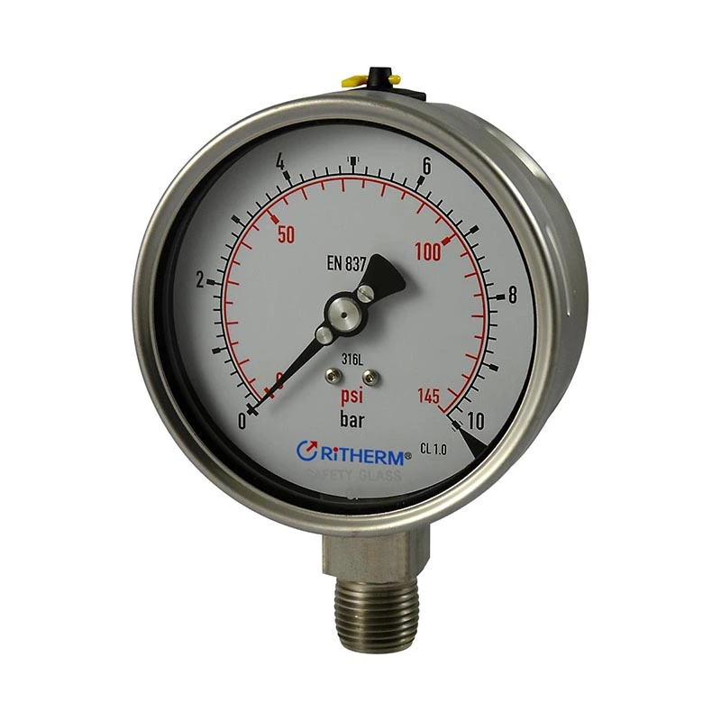 Laserom zváraný manometer z nehrdzavejúcej ocele